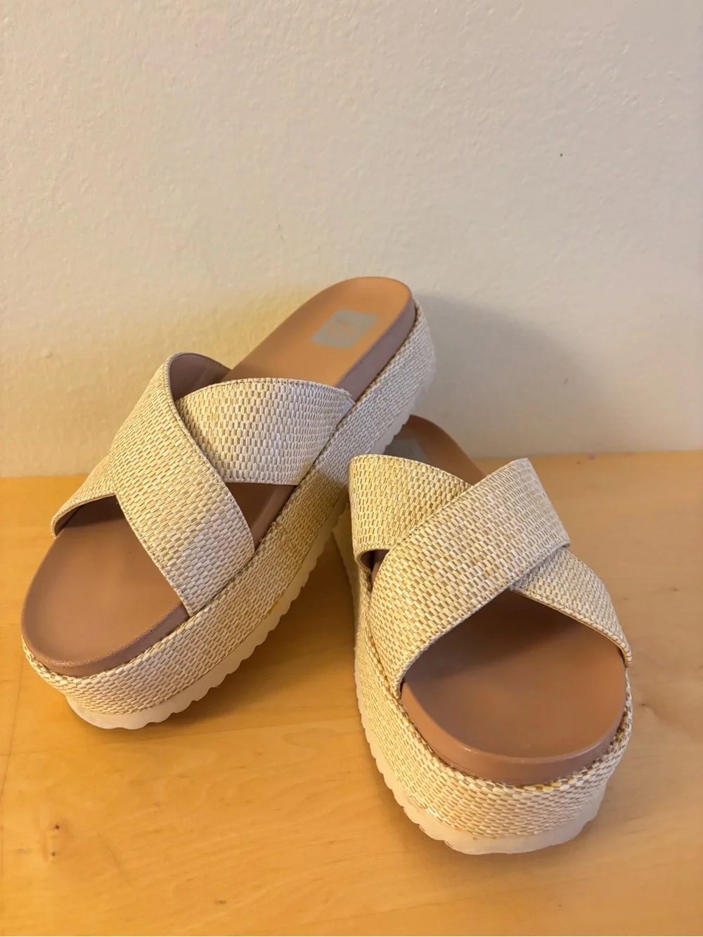 Dolce Vita Natural Woven Slide Sandal summer